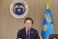 Tổng thống Hàn Quốc Lee Jae Myung phát biểu tại cuộc họp ở Seoul. (Ảnh: Yonhap/TTXVN)