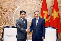 Tổng Bí thư, Chủ tịch nước Tô Lâm tiếp Chánh án Tòa án Nhân dân tối cao Lào Phayvy Syboualypha. (Ảnh: Thống Nhất/TTXVN)