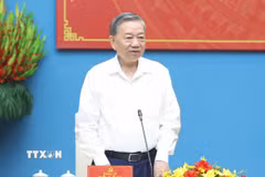 Tổng Bí thư Tô Lâm phát biểu chỉ đạo. (Ảnh: Thống Nhất/TTXVN)