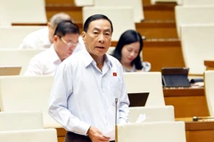 Đại biểu Quốc hội tỉnh Đồng Tháp Phạm Văn Hòa phát biểu. (Ảnh: Doãn Tấn/TTXVN)