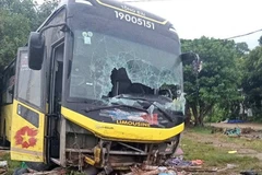 Hiện trường vụ tai nạn. (Nguồn: Báo Hà Tĩnh)