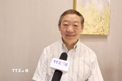 Giáo sư Chu Chấn Minh, Viện trưởng Danh dự Viện Nghiên cứu Nam Á-Đông Nam Á thuộc Viện Khoa học Xã hội tỉnh Vân Nam (Trung Quốc), trả lời phỏng vấn phóng viên TTXVN tại Trung Quốc. (Ảnh: Quang Hưng/TTXVN)