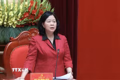 Ủy viên Bộ Chính trị, Bí thư trung ương Đảng, Chủ tịch Ủy ban Trung ương Mặt trận Tổ quốc Việt Nam Bùi Thị Minh Hoài . (Ảnh: Thu Hương/TTXVN)