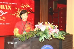 Tổng Lãnh sự Việt Nam tại Hong Kong và Macau Lê Đức Hạnh phát biểu tại chương trình. (Ảnh: Xuân Vịnh/TTXVN)