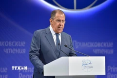 Ngoại trưởng Nga Sergey Lavrov phát biểu tại thủ đô Moskva. (Ảnh: THX/TTXVN)