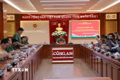 Quang cảnh buổi cung cấp thông tin. (Ảnh: Thanh Vũ/TTXVN)