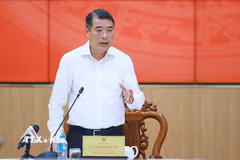 Thủ tướng Lê Minh Hưng làm việc với Ban Thường vụ Thành ủy Cần Thơ. (Ảnh: Dương Giang/TTXVN)