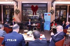 Quang cảnh buổi tiếp của Phó Thủ tướng Trần Hồng Hà với các Đại sứ, Đại biện Liên minh châu Âu và các nước thành viên. (Ảnh: Văn Điệp/TTXVN)