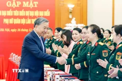 Tổng Bí thư Tô Lâm và các đại biểu. (Ảnh: Thống Nhất/TTXVN)