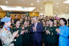 Tổng Bí thư Tô Lâm và các đại biểu. (Ảnh: Thống Nhất/TTXVN)