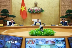 Thủ tướng Phạm Minh Chính chủ trì Phiên họp lần thứ 26 của Ban chỉ đạo chống khai thác hải sản bất hợp pháp. (Ảnh: Dương Giang/TTXVN)