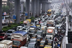Đường phố ở Mumbai, Ấn Độ. (Nguồn: ANI/TTXVN)