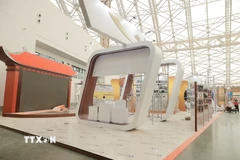 Các hạng mục của Triển lãm thành tựu đất nước nhân dịp kỷ niệm 80 năm Quốc khánh đang được gấp rút hoàn thiện. (Ảnh: Minh Quyết/TTXVN)