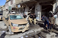 Hiện trường một vụ đánh bom tại Quetta, Pakistan. (Nguồn: THX/TTXVN)