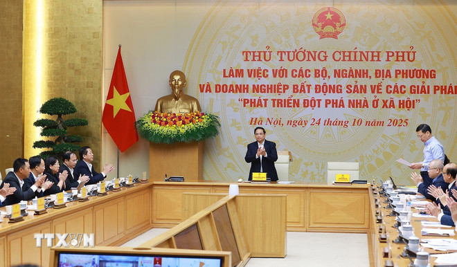 Premiärminister Pham Minh Chinh arbetar med lösningar för ttxvn-thu-tuong-lam-viec-ve-cac-giai-phap-phat-trien-dot-pha-nha-o-xa-hoi-8358804-3.jpg