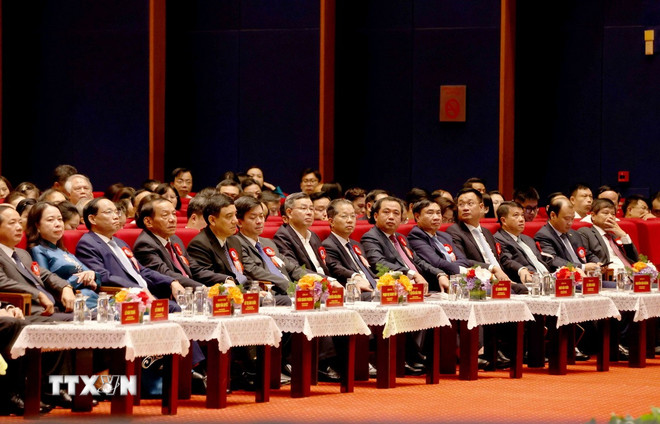 Đại biểu tham dự Lễ kỷ niệm. (Ảnh: Phương Hoa/TTXVN) ttxvn-100-nam-bao-chi.jpg