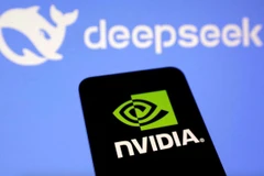 Biểu tượng của Tập đoàn chip Nvidia và DeepSeek. (Nguồn: Reuters/TTXVN)