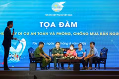 Một buổi Tọa đàm về phòng, chống mua bán người do Hội Liên hiệp Phụ nữ Việt Nam tổ chức. (Ảnh: Giang Phương/TTXVN)