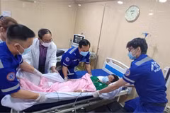 Trung tâm Cấp cứu 115 phối hợp Bệnh viện Mắt Sài Gòn diễn tập xử lý tình huống cấp cứu. (Nguồn: Sở Y tế Thành phố Hồ Chí Minh)