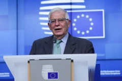 Đại diện cấp cao về chính sách an ninh và đối ngoại của EU Josep Borrell phát biểu tại cuộc họp báo ở Brussels, Bỉ. (Nguồn: THX/TTXVN) 