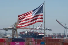 Quang cảnh cảng hàng hóa Long Beach, California, Mỹ. (Nguồn: AFP/TTXVN) 