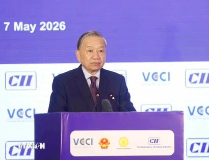Tổng Bí thư, Chủ tịch nước Tô Lâm phát biểu khai mạc Diễn đàn. (Ảnh: Thống Nhất/TTXVN)
