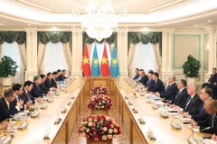 Tổng Bí thư Tô Lâm và Tổng thống Kazakhstan Kassym-Jomart Tokayev hội đàm cấp Nhà nước. (Ảnh: Thống Nhất/TTXVN)