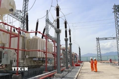 Trạm biến áp 220kV và đường dây đấu nối tại một tỉnh Nam Trung Bộ. (Ảnh: Nguyễn Thành/TTXVN)