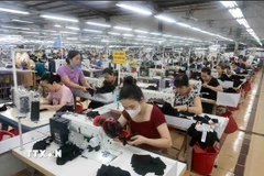 Hoạt động tại Công ty may TNG Thái Nguyên. (Ảnh: Trần Việt/TTXVN)