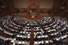 Toàn cảnh một phiên họp Quốc hội Nhật Bản tại Thủ đô Tokyo. (Ảnh: Kyodo/TTXVN)