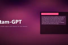 Hình ảnh trên trang chủ website latamgpt.org. (Ảnh chụp màn hình)