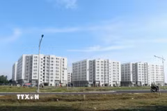 Một khu nhà ở xã hội ở thành phố Cần Thơ. (Ảnh: Thu Hiền/TTXVN)