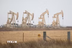 Giàn khoan dầu tại Texas (Mỹ). (Ảnh: THX/TTXVN)