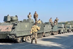 Binh sỹ Liban chuẩn bị triển khai tới khu vực biên giới phía Nam sau khi quân đội Israel rút quân, ngày 7/1/2025. (Ảnh: THX/TTXVN)