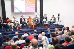 Ông Phan Xuân Thủy - Phó Trưởng Ban Tuyên giáo và Dân vận Trung ương dự Hội thảo chuyên đề “Lý luận cách mạng đối mặt với các thách thức và chủ nghĩa phátxít mới.” (Ảnh: Việt Hùng/TTXVN)