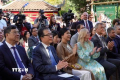 Lễ hội Văn hóa Việt Nam “Việt Nam-Sắc màu từ miền nhiệt đới” tại Moskva. (Ảnh: Tâm Hằng/TTXVN)