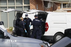 Cảnh sát được triển khai tại hiện trường một vụ tấn công ở Tây Nam thành phố Sydney (Australia) hồi năm ngoái. (Ảnh: THX/TTXVN)