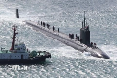 Tàu ngầm tấn công hạt nhân USS Vermont của Hải quân Mỹ. (Ảnh minh họa: Yonhap/TTXVN)