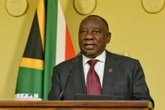 Tổng thống Nam Phi Cyril Ramaphosa phát biểu tại một sự kiện ở Pretoria. (Ảnh: THX/TTXVN)