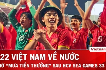 U22 Việt Nam háo hức ra sân bay về nước, chờ "mưa" tiền thưởng sau SEA Games 33
