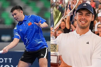 Cựu sao tennis số 1 Việt Nam Lý Hoàng Nam (trái) sẽ có cơ hội so tài cùng GOAT Ben Johns (phải) ở Giải Pickleball Quốc tế tổ chức tại Đà Nẵng. (Ảnh: FBNV)