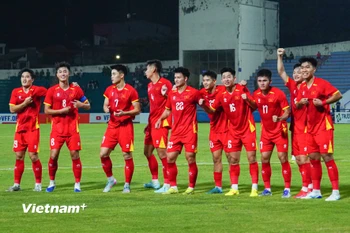 U23 Việt Nam cần ít nhất trận hòa để giành vé dự vòng chung kết U23 châu Á 2026. (Ảnh: Việt Anh/Vietnam+)