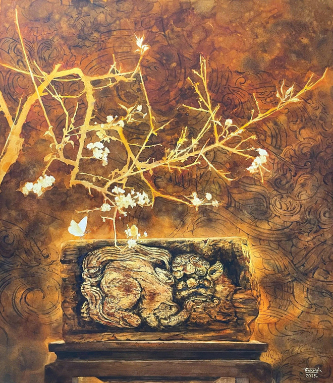 „Dialog“ 02, Aquarell auf Papier von Nguyen Ba Thanh. tac-pham-doi-thoai-2.png