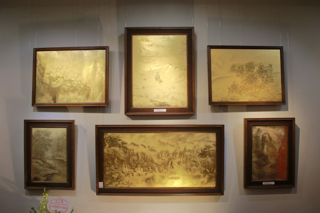 Flere andre landskapsmalerier bidrar til samlingens zen-kvalitet. (Foto: Minh Anh/Vietnam+) img-6916.jpg