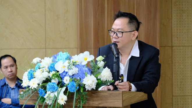 Mr. Nguyen Cao Tung - marketing expert with a proposal for a tool to measure Vietnamese film revenue before its release in theaters. (Photo: Anh Tuan/Vietnam+) 35eb9645efc5629b3bd4.jpg