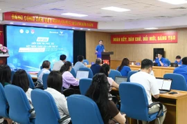 Trung ương Đoàn tổ chức họp báo thông tin về diễn đàn Trí thức trẻ Việt Nam toàn cầu. (Ảnh: PV/Vietnam+)