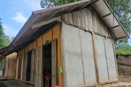 Phòng học tạm tại Trường Tiểu học Nghĩa Tâm (tỉnh Yên Bái). (Ảnh: Phạm Mai/Vietnam+)