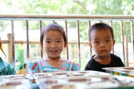 Học sinh Trường Mầm non Bảo Lâm, Cao Bằng. (Ảnh: Hoài Nam/Vietnam+)