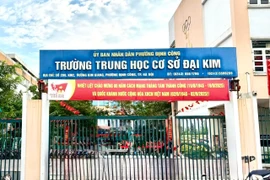 Trường Trung học cơ sở Đại Kim. (Ảnh: hanoimoi)