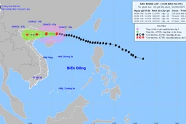 Hình ảnh đường đi của bão số 9. (Nguồn: nchmf.gov.vn)